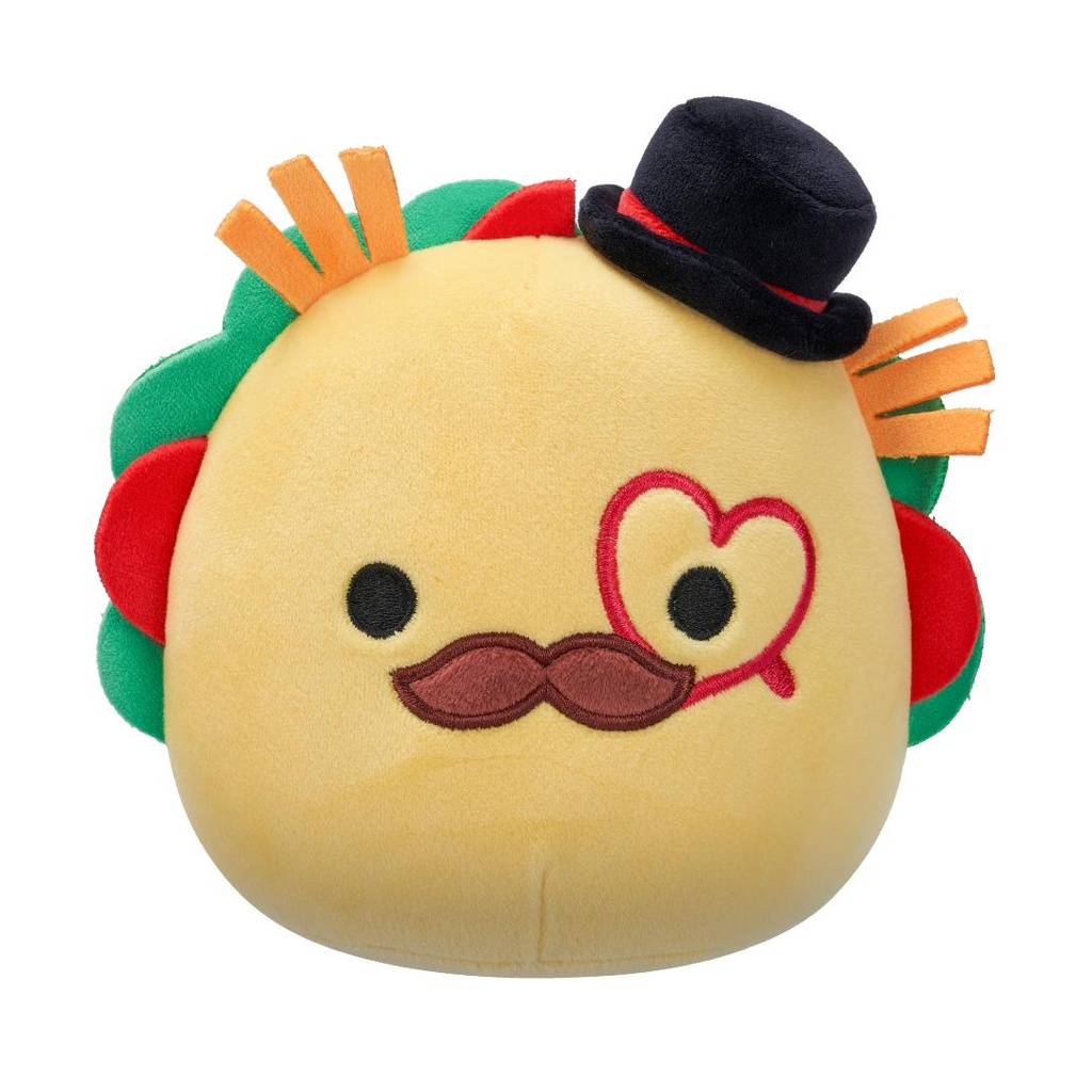 SQUISHMALLOWS Tex the Yellow Taco W/Heart Glasses and Top Hat