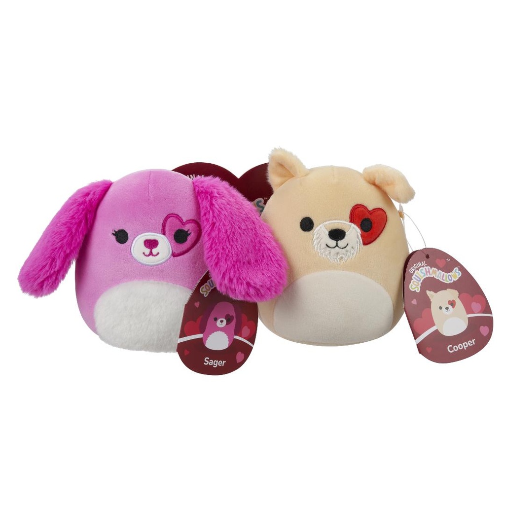 SQUISHMALLOWS 1+1 Růžový a světlý pes - Sager a Cooper - SQVA01346_1.jpg