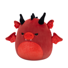 SQUISHMALLOWS Salami the Red Dragon W/Angry Eyes and Sparkle Belly