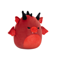 SQUISHMALLOWS Salami the Red Dragon W/Angry Eyes and Sparkle Belly