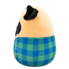 SQUISHMALLOWS Prince the Brown Pug in Flannel Shirt, 30 cm