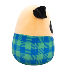 SQUISHMALLOWS Prince the Brown Pug in Flannel Shirt, 30 cm