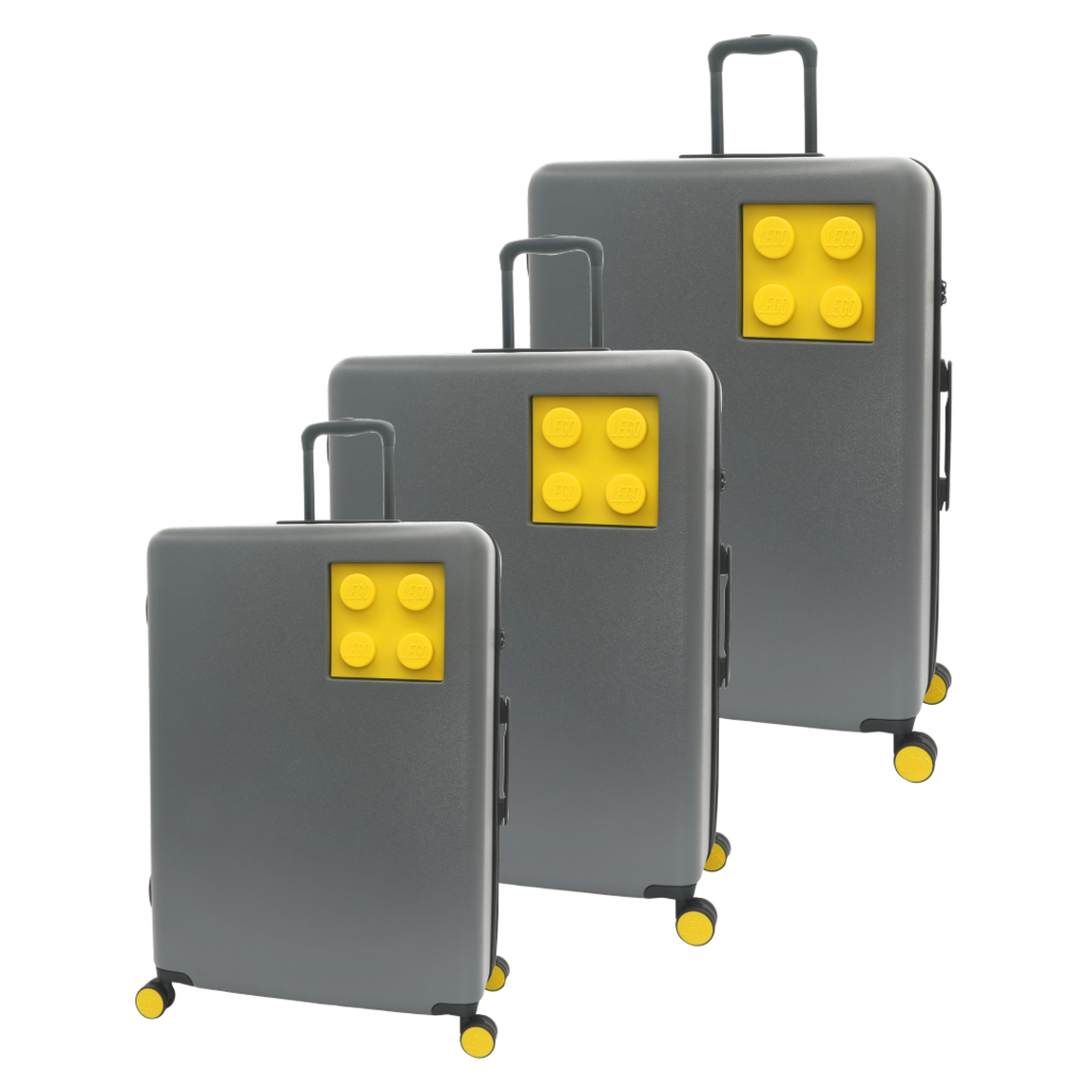 LEGO Luggage URBAN 20"/24"/28" 3 Pcs Set - STONE GREY/ BRIGHT YELLOW