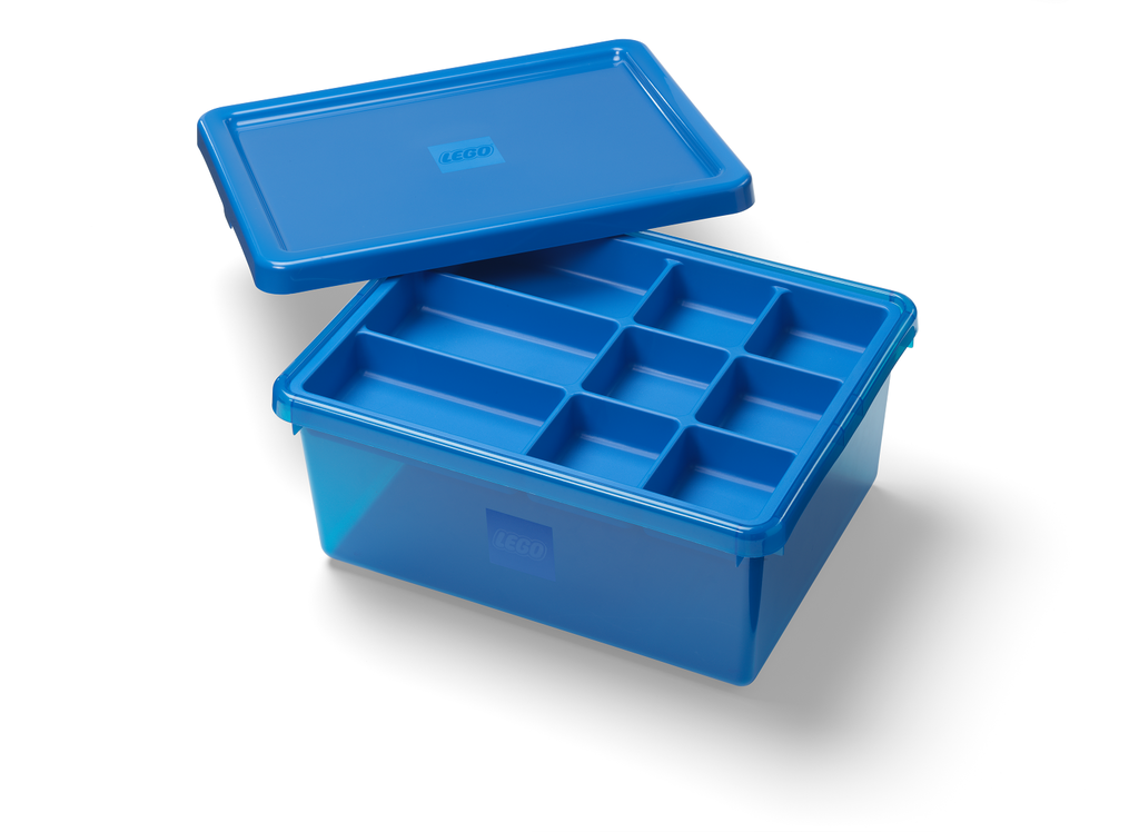 LEGO úložný box s organizérom - modrý