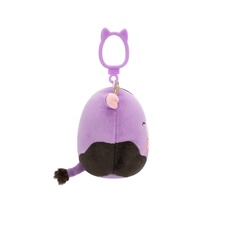 SQUISHMALLOWS Clip-On Alexie the Purple and Black Cow W/Bowtie