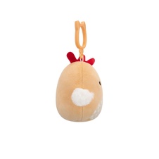 SQUISHMALLOWS Clip-On Rutie the Brown Rooster W/Floral Belly