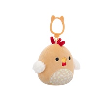 SQUISHMALLOWS Clip-On Rutie the Brown Rooster W/Floral Belly