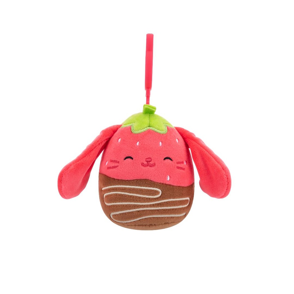 SQUISHMALLOWS Clip-On Gunda the Chocolate Dipped Strawberry Bunny