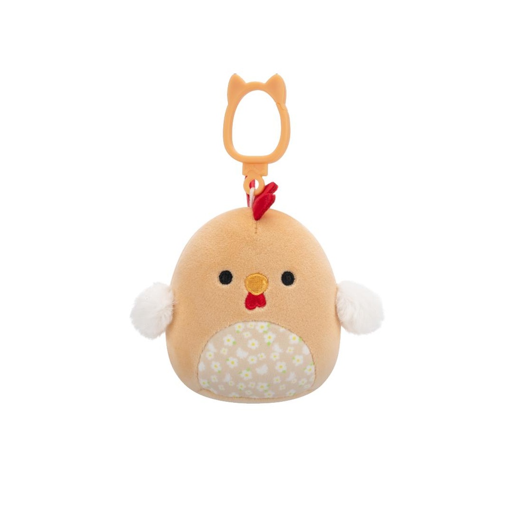 SQUISHMALLOWS Clip-On Rutie the Brown Rooster W/Floral Belly