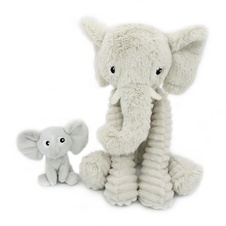 PTIPOTOS Plush elephant Dimoitou gray - mom with baby