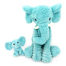 PTIPOTOS Plush elephant Dimoitou blue - mom with baby