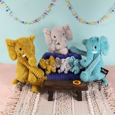 PTIPOTOS Plush elephant Dimoitou blue - mom with baby