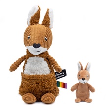 PTIPOTOS Plush kangaroo Allezou brown - mom with baby