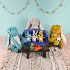 PTIPOTOS Plush rabbit Toudou mustard - mother with baby