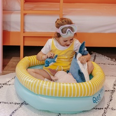 PTIPOTOS Plush dolphin Tofou blue - mother with baby