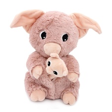 PTIPOTOS Plush pig Barbekiou pink - mother with baby