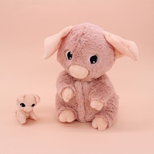 PTIPOTOS Plush pig Barbekiou pink - mother with baby