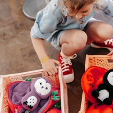 FLIPETZ 2in1 Plush Owl / Strawberry - Violet