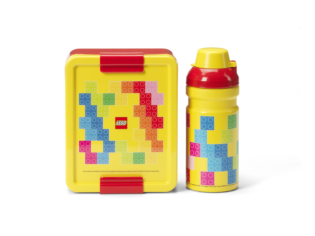LEGO Brick Pattern Lunch Set - Red/Yellow
