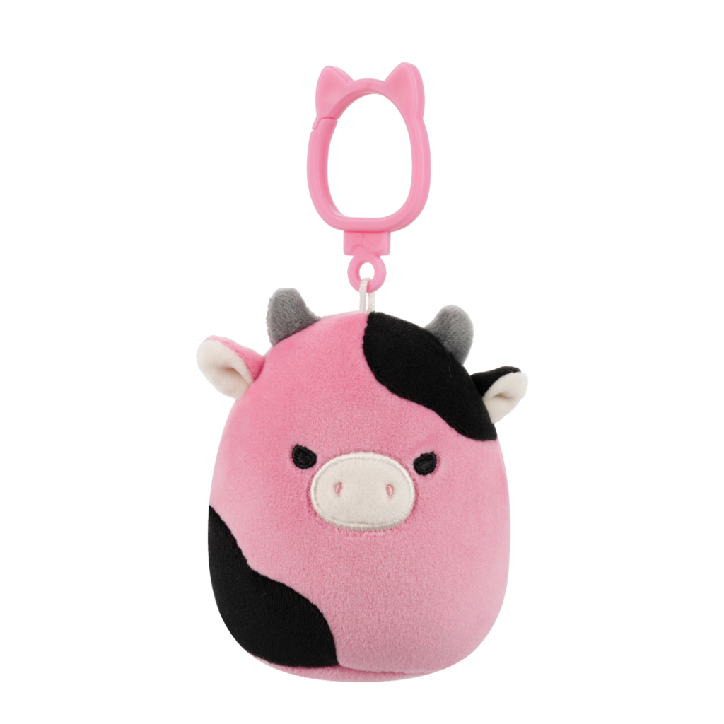SQUISHMALLOWS Kľúčenka Čierno ružová krava - Pollyanna