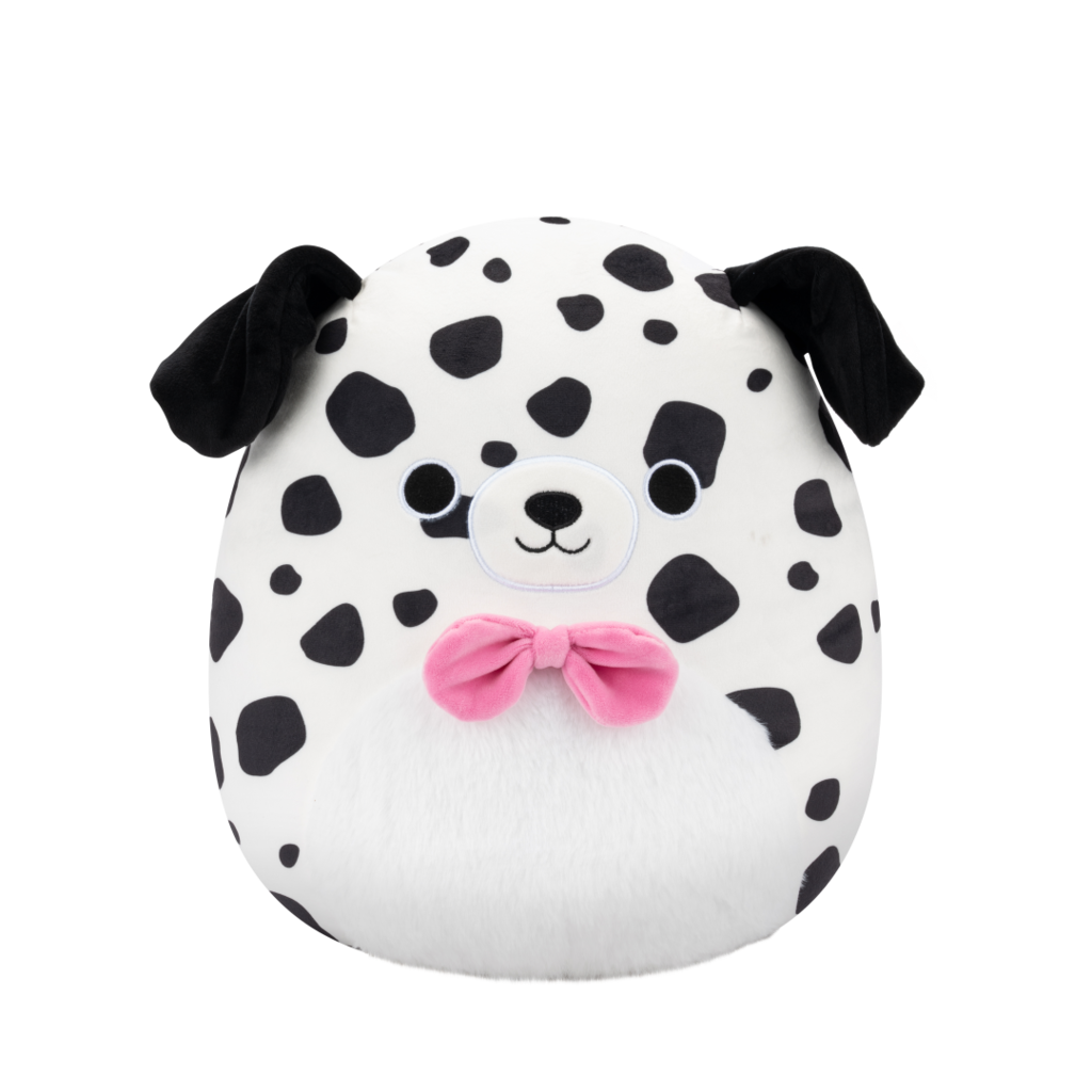 SQUISHMALLOWS Dustin the White Dalmatian W/Fuzzy Belly, 30 cm
