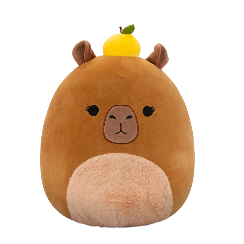 SQUISHMALLOWS Lijjian the Brown Capybara W/Fuzzy Belly, 30 cm