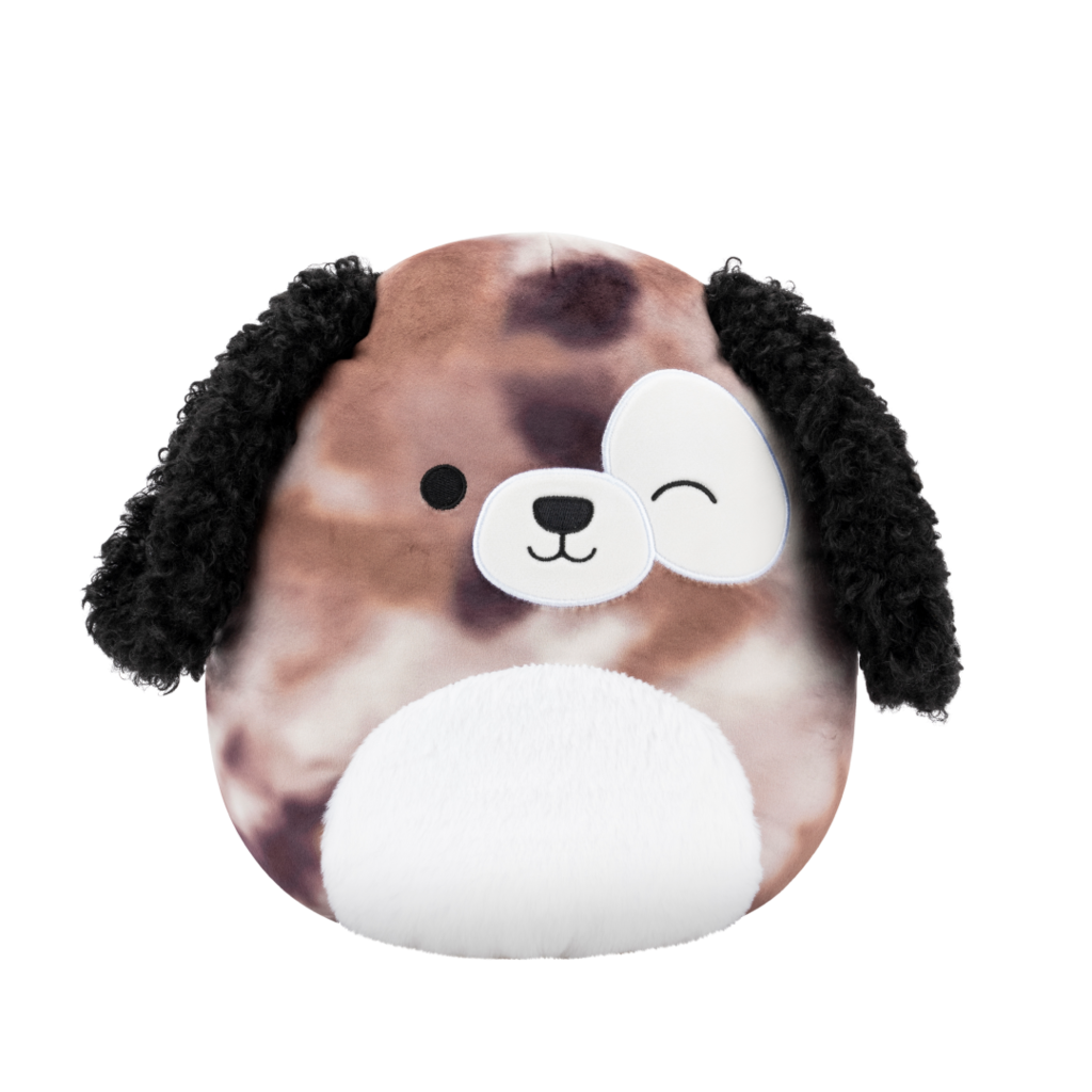 SQUISHMALLOWS Zerdan the Winking Brown Marbled Dog, 30 cm