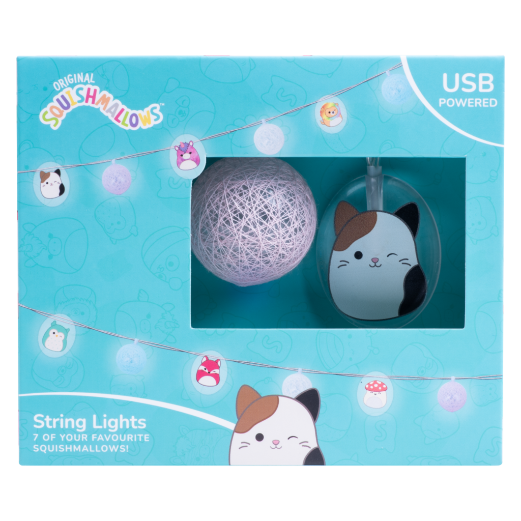 Squishmallows FIZZ Světelný řetěz - Squish parta