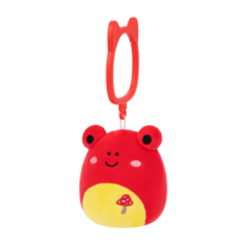 SQUISHMALLOWS Clip-On Obu the Red Tropical Frog W/Mushroom Embroidery