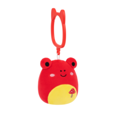 SQUISHMALLOWS Clip-On Obu the Red Tropical Frog W/Mushroom Embroidery