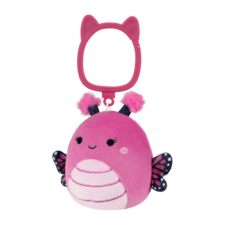 SQUISHMALLOWS Clip-On Marcelina the Raspberry Pink Monarch Butterfly 