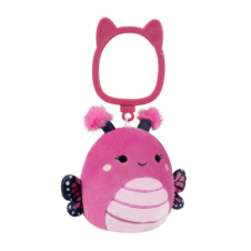 SQUISHMALLOWS Clip-On Marcelina the Raspberry Pink Monarch Butterfly 