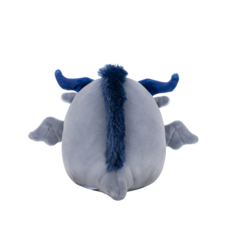 SQUISHMALLOWS Larson the Grey Dragon W/Blue Gingham Belly, 13 cm