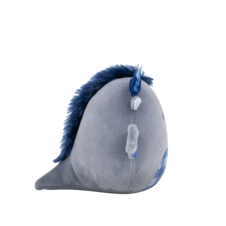 SQUISHMALLOWS Larson the Grey Dragon W/Blue Gingham Belly, 13 cm