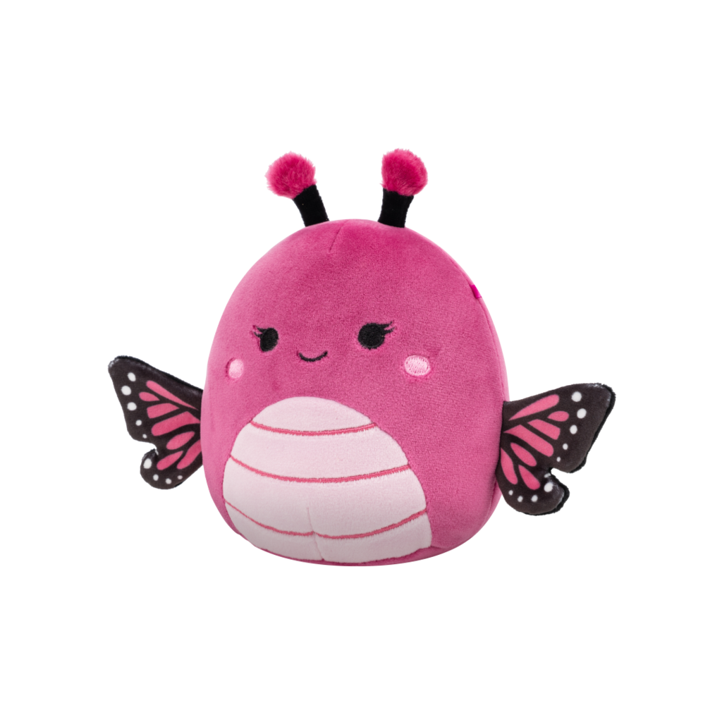 Squishmallows Raspberry SQUISHMALLOWS Marcelina the Raspberry Pink Monarch Butterfly, 13 cm