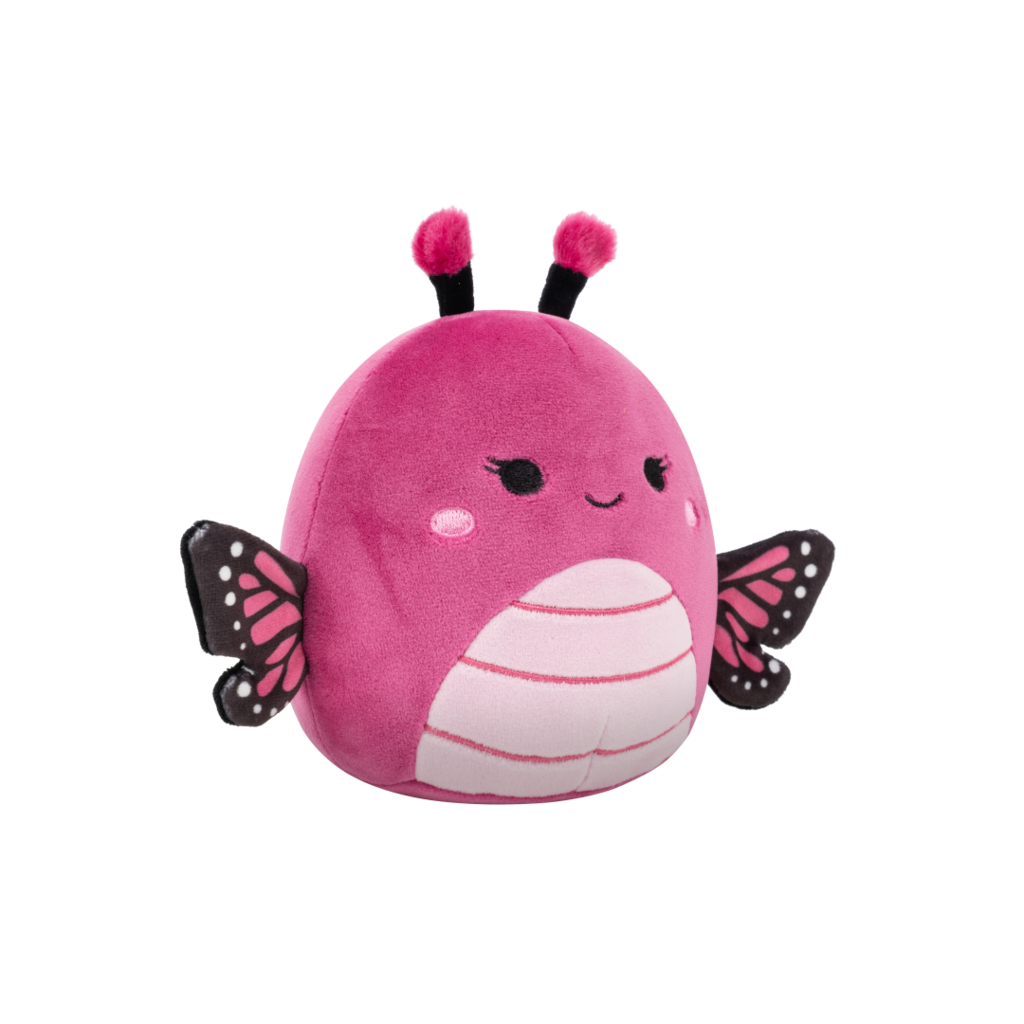 Squishmallows Raspberry SQUISHMALLOWS Marcelina the Raspberry Pink Monarch Butterfly, 13 cm