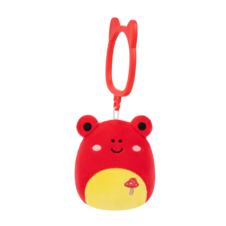 SQUISHMALLOWS Clip-On Obu the Red Tropical Frog W/Mushroom Embroidery