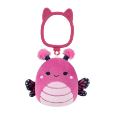 SQUISHMALLOWS Clip-On Marcelina the Raspberry Pink Monarch Butterfly