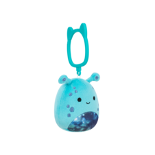 SQUISHMALLOWS Clip-On Garth the Teal Alien with Galaxy Belly 