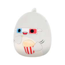 SQUISHMALLOWS Gordon the Grey Shark with Popcorn, 35 cm