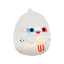 SQUISHMALLOWS Gordon the Grey Shark with Popcorn, 35 cm