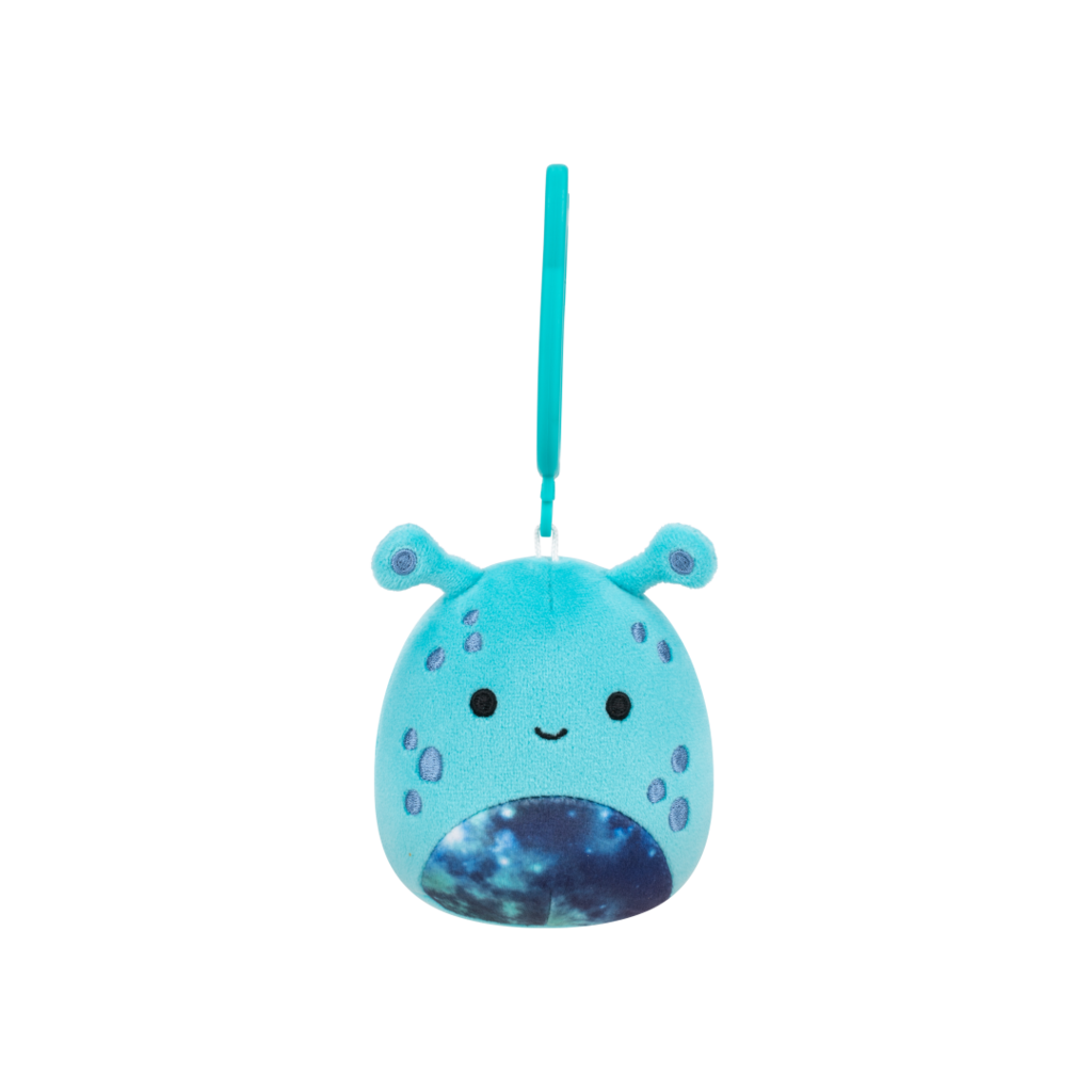 SQUISHMALLOWS Clip-On Garth the Teal Alien with Galaxy Belly 