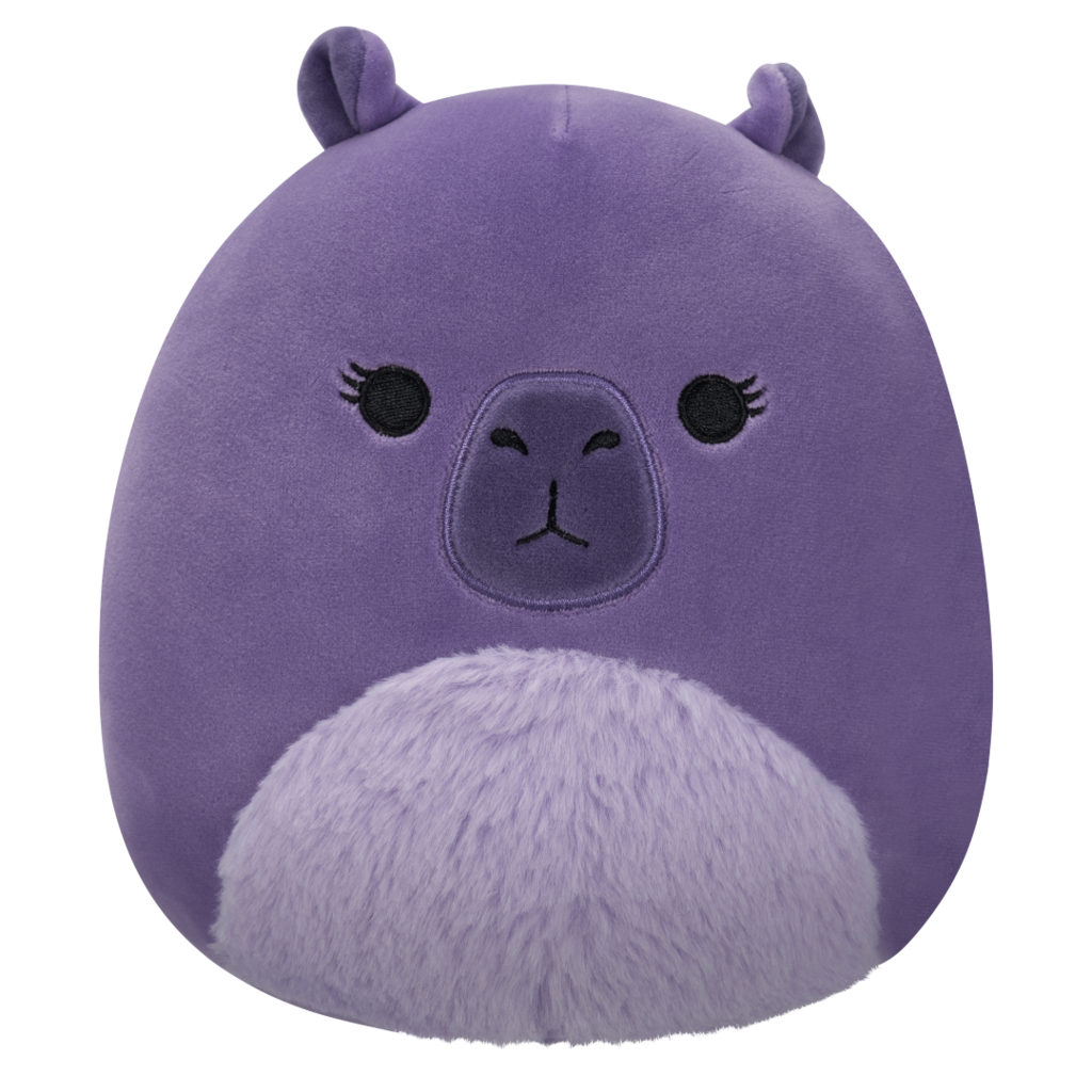 SQUISHMALLOWS Debra the Purple Capybara with Fuzzy Belly, 13 cm
