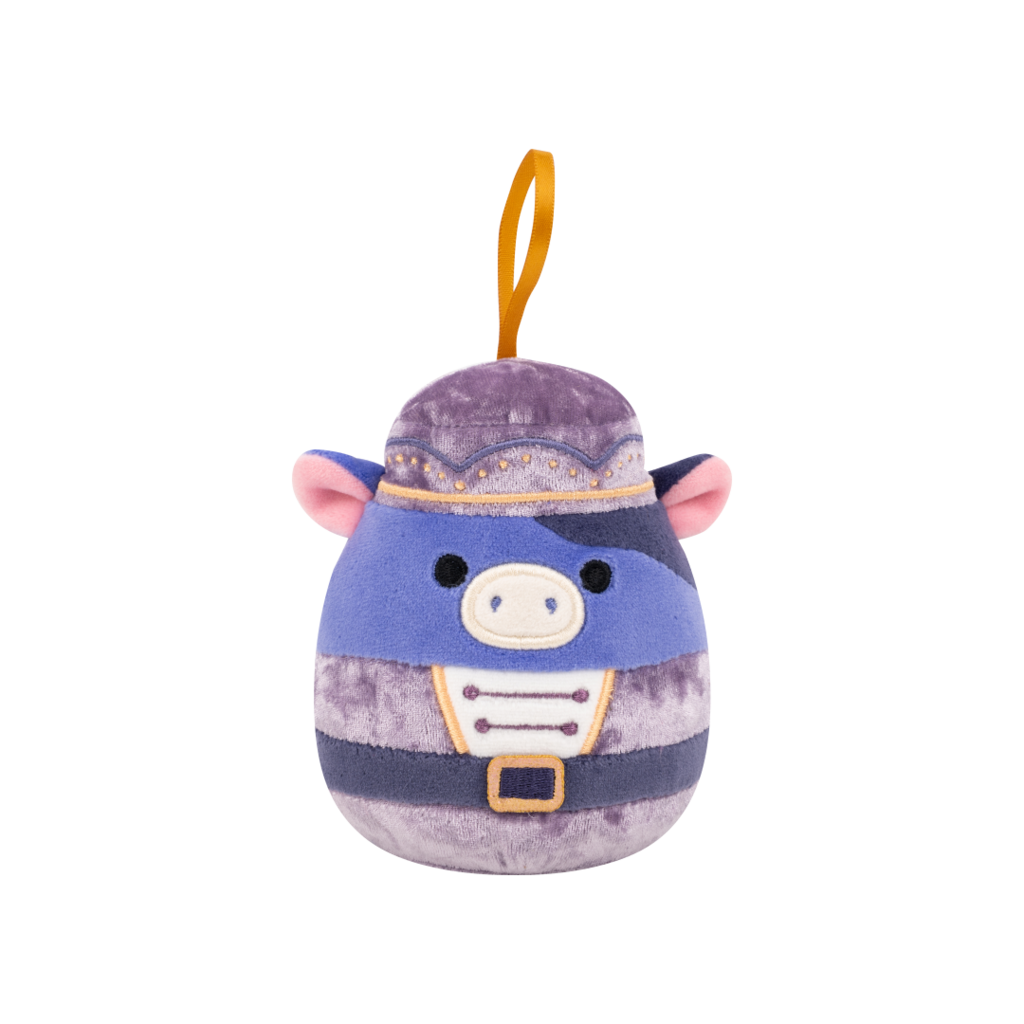 SQUISHMALLOWS Vánoční ozdoba Kráva louskáček - Ingred, 10 cm