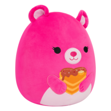 SQUISHMALLOWS Delia the Pink Bear Holding Pancakes
