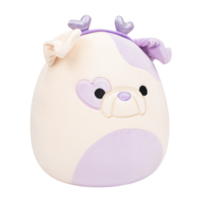 SQUISHMALLOWS Danielle the Bulldog W/Heart Headband