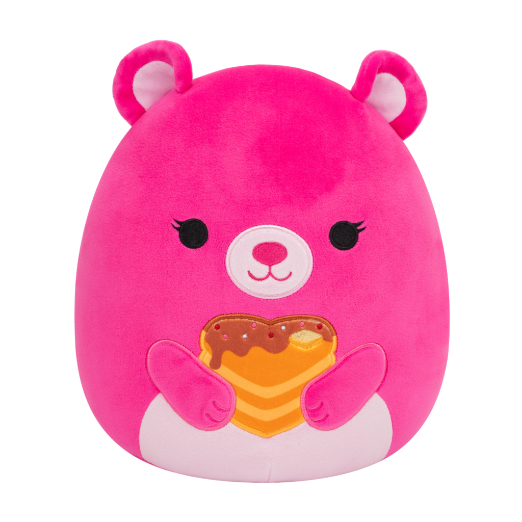 SQUISHMALLOWS Delia the Pink Bear Holding Pancakes