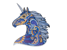 RECENTTOYS Dřevěné puzzle - Jednorožec - 885217_2.png