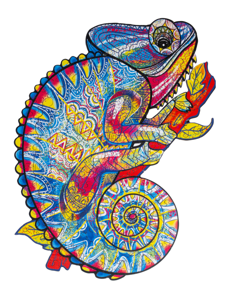 RECENTTOYS Dřevěné puzzle - Chameleon - 885213_1.png