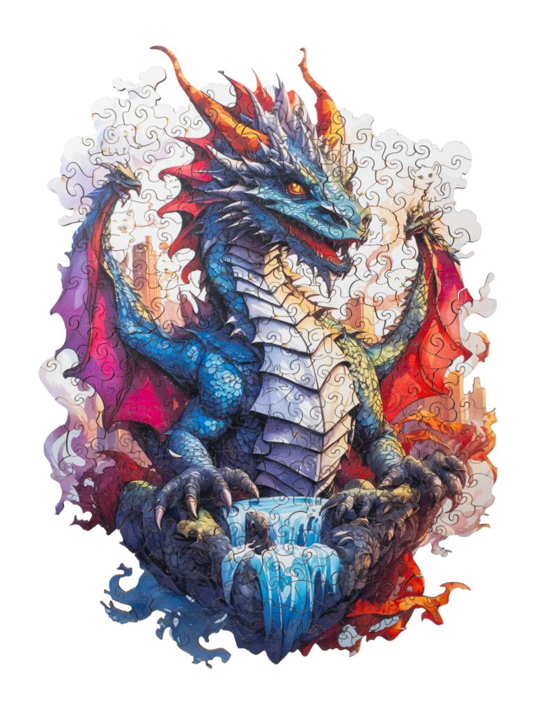 RECENTTOYS Dřevěné puzzle - Drak - 885216_1.png